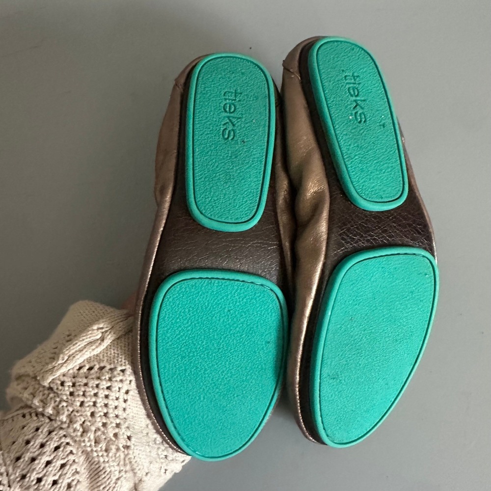 Tieks by Gavrieli Metallic Rose Gold Copper Leather Ballet Flats Womens Size 6 - Picture 6 of 6